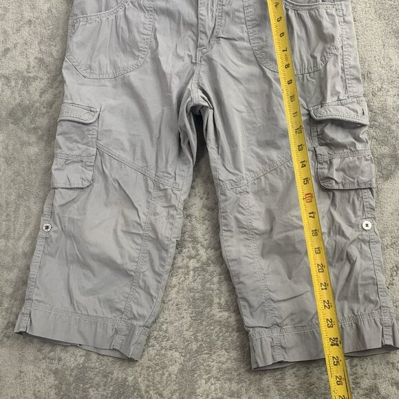 Kuhl ShortsWomens 8 Gray Kontra Capri Hiking Convertible Roll Up 6120 Gorpcore - Picture 2 of 12